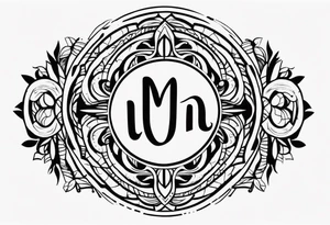 wooden circle frame tattoo idea