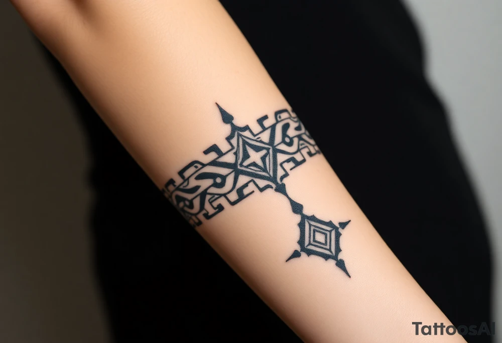 A band of scaled around the arm tattoo idea