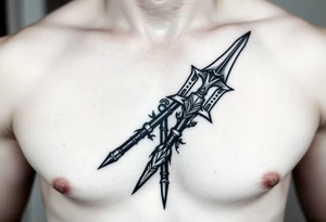 Roman viking spear tattoo idea