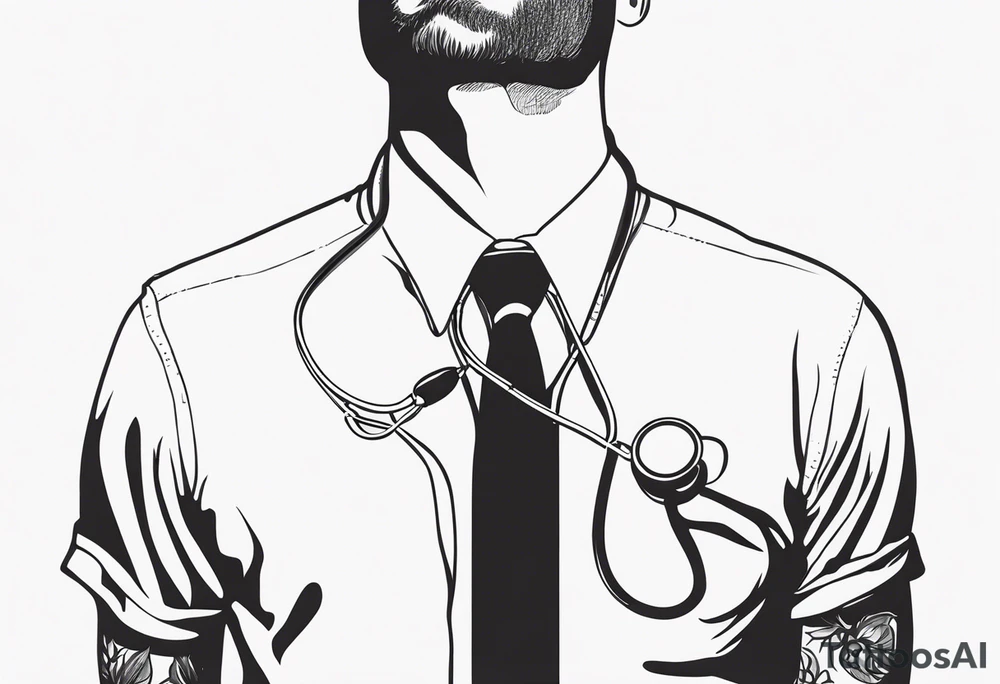 NECK TIE
, STETHOSCOPE tattoo idea