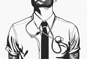 NECK TIE
, STETHOSCOPE tattoo idea