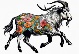jumping goat tattoo idea