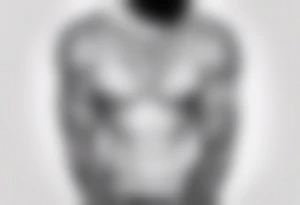 abstraction lines on leg tattoo idea