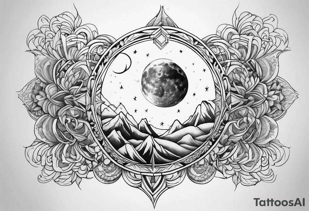 sacred moon tattoo idea