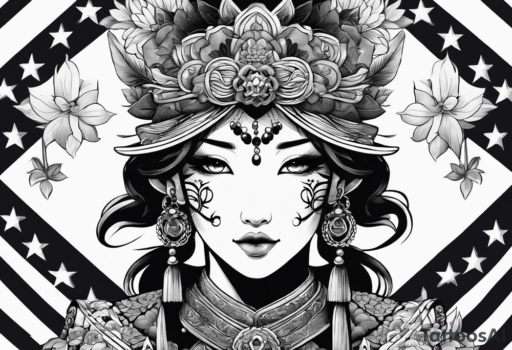 the flag from shirohige in once piece tattoo idea