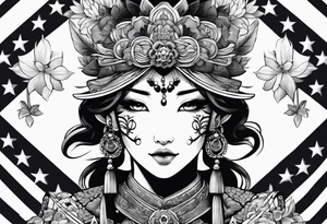 the flag from shirohige in once piece tattoo idea