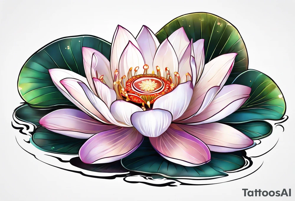 Floating lotus tattoo idea