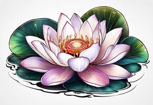 Floating lotus tattoo idea
