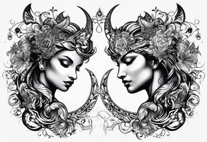 Scorpio and Leo mix  for couple tattoo idea
