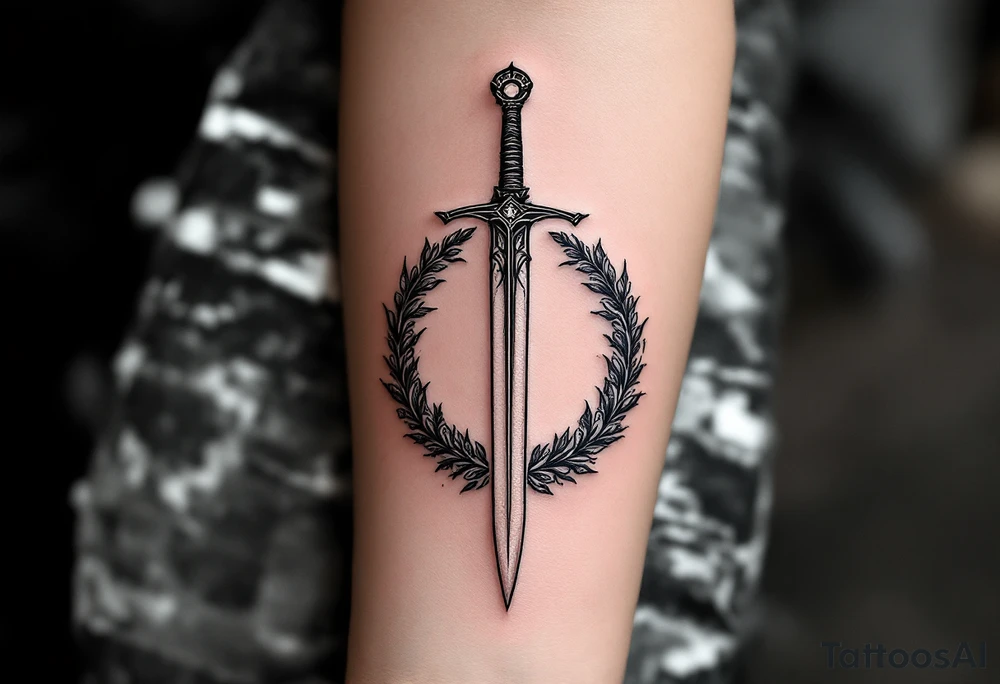 roman gladiator arena fight sword tattoo idea