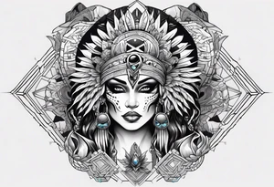 kali, alien goddess, valkrye, pirate, zenza resonance, pachamama, lotus azul, blank panther, eagle, skull, 5D, nueva gaya, dna 12 tattoo idea