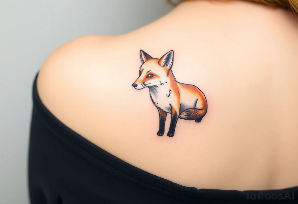 adult fox tattoo idea