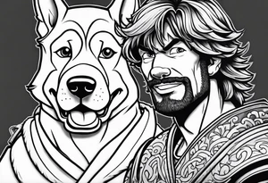 scooby doo and shaggy samurai tattoo idea