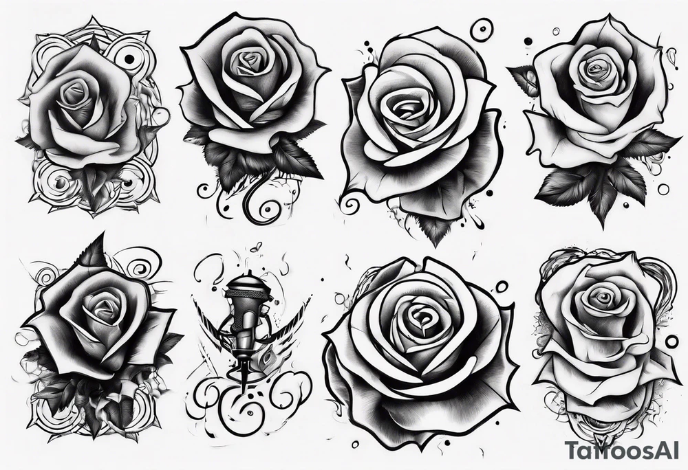 speaker rose tattoo idea