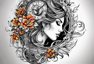 Losing time finding dreams tattoo idea