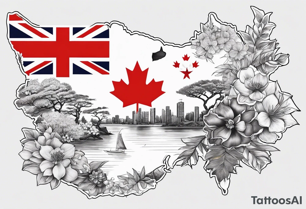 Australia and Canada tattoo idea