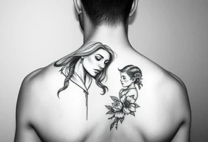 Mother and daughter tattoo idea