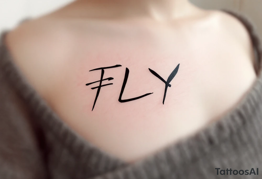 FLY japanese font tattoo idea