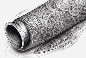 extreme twisted detangled tissue arm tattoo idea