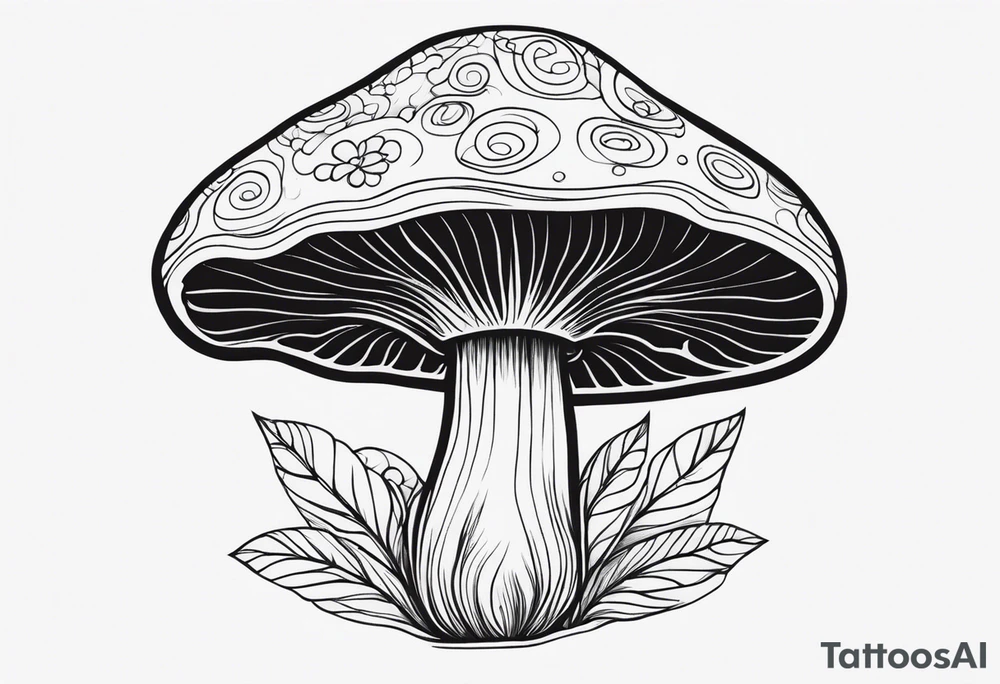psychedelic mushroom tattoo idea