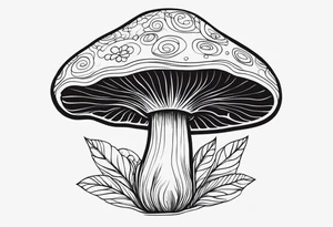 psychedelic mushroom tattoo idea