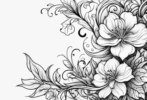 Flowers vines tattoo idea