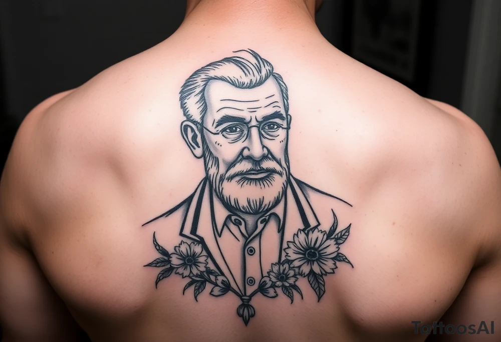 Memorial tattoo for passed away grandpa tattoo idea