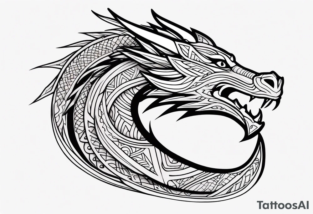 Dragon polynesian tattoo idea