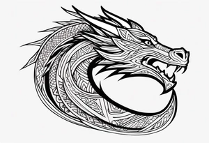 Dragon polynesian tattoo idea