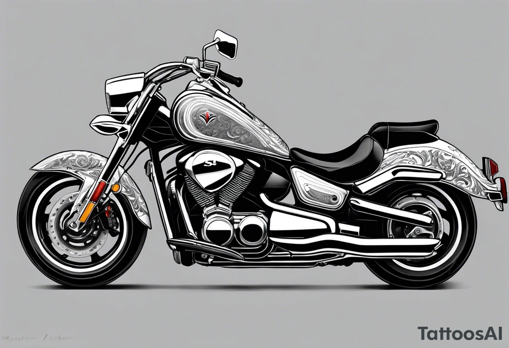 motorcycle suzuki intruder 125 tattoo idea