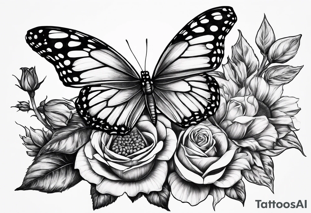 Butterfly, sunflower, camera, book, flower rose tattoo idea Butterfly, sunflower, camera, book, flower rose tattoo idea