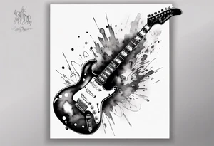 electric guitar tattoo idea