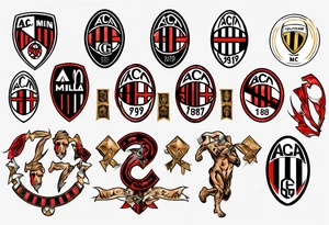 ac milan, soccer, fan tattoo idea