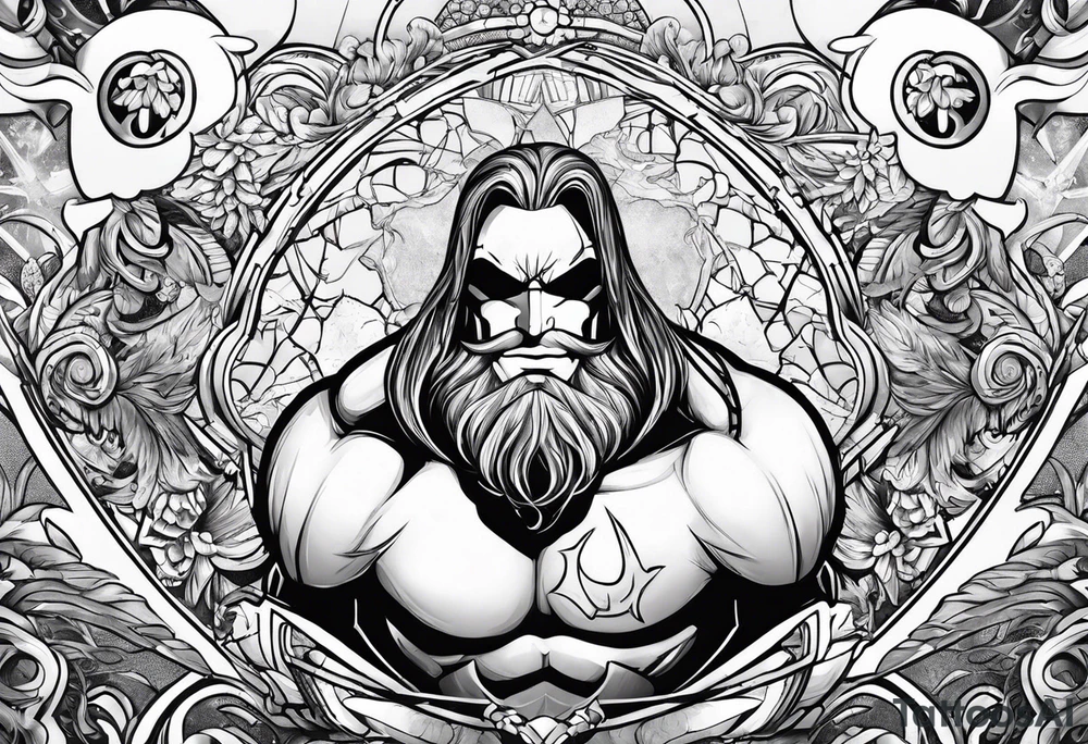 beachbum superhero tattoo idea