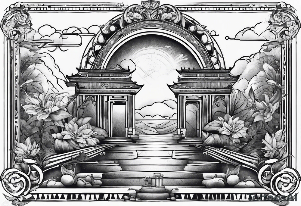 world travel tattoo idea