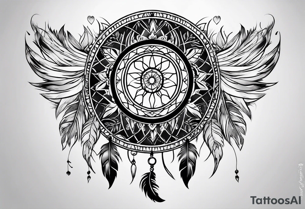 dream catcher tattoo idea