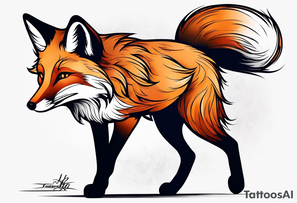 animal fox tattoo idea