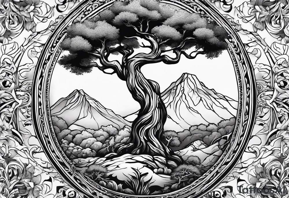 Yggdrasil petit simplist nordique tattoo idea