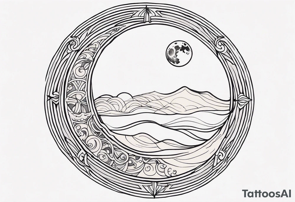 sacred moon tattoo idea