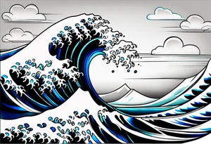 waves tattoo idea