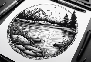 Skipping rocks tattoo idea