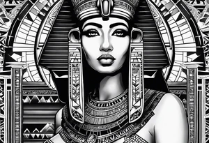 egyptian theme , cleopatra , pyramids,  all seeing eye forearm tattoo idea