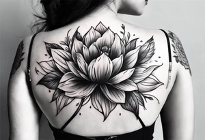 flower tattoo on back tattoo idea