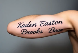 Kaden Easton Brooks Beau tattoo idea