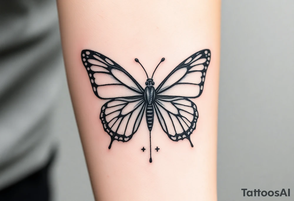 Rip autumn beloved wife butterfly's beach tattoo idea