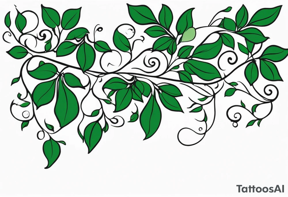 Vines with thick green leaves and muted flowers. Will start above the wrist and wrap around forarm ending at elbow tattoo idea