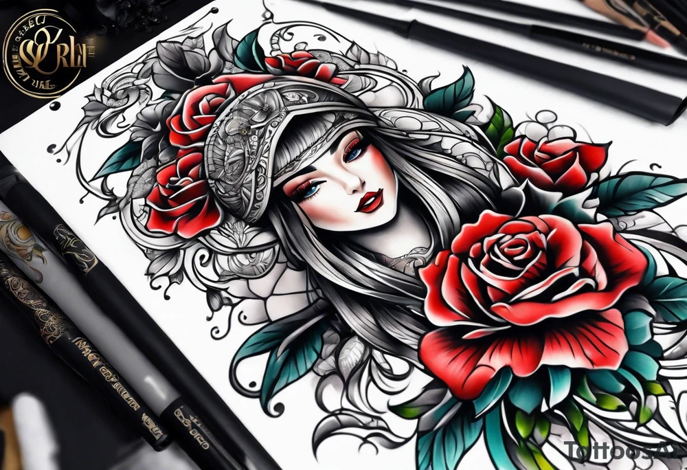 Full leg tattoo sleeve tattoo idea