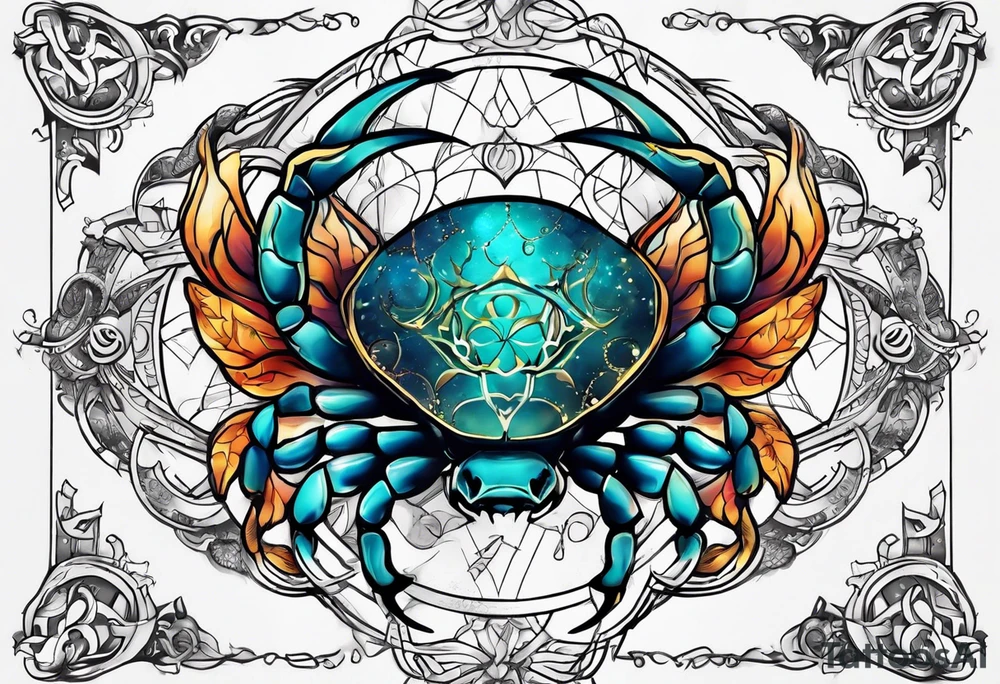 Zodiac cancer tattoo idea
