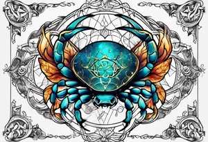 Zodiac cancer tattoo idea
