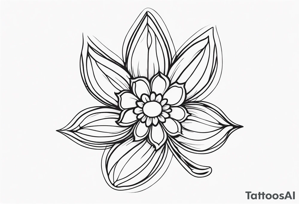 Flower paw print tattoo idea